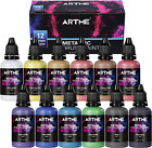 ARTME Airbrush Paint, 12 Metallic Colors Airbrush Paint Set Opaque & Water Based
