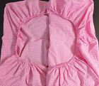 Pottery Barn Kids Girls Fitted Sheet Crib Toddler Bed Pink Gingham Check