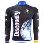 Discovery Channel Long Sleeve Cycle Jersey Men's Cycling Biking Jersey Top S-5XL