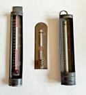 Lot Of 3 Antique Tin  Metal  Thermometers Tycos Wilder Andrew Lloyd Elec. Heat