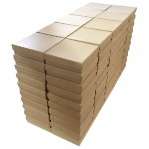 Kraft Cotton Filled Gift Boxes Jewelry Cardboard Box Lots of 100~200~500
