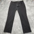 7 For All Mankind Jeans Mens 36 Black Denim Standard Button Fly Stretch Casual