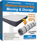 King/Cal-King Foam Mattress Vacuum Bag for Moving, Storage, Vacuum Seal Mattress