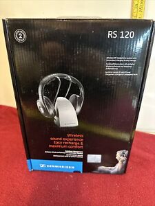 Sennheiser RS 120 II On-Ear Wireless Stereo Headphone System - Silver Used