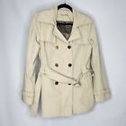 CALVIN KLEIN Khaki Tan Double Breasted Trench Coat Size M (unknown No Tag)