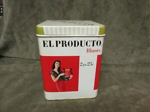 Vintage El Producto Advertising Square Full Size Can w/lid Cigar / Tobacco Tin