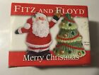 Fitz And Floyd Salt Pepper Shakers Santa Claus Merry Christmas Tree Holiday