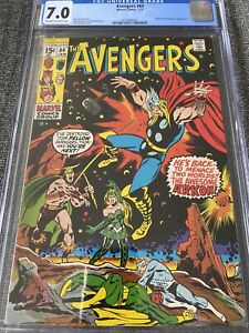 Avengers 84🔥CGC 7.0🔥1971🔥Classic THOR Cover🔥Presents Very well🔥New case🔥