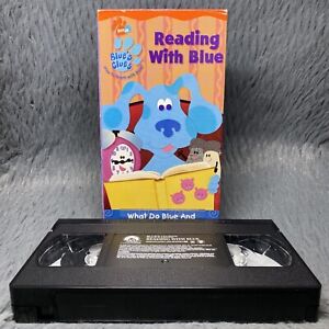 Blues Clues Reading With Blue VHS 2002 Tape Kids Video Nick Jr Paramount Cartoon