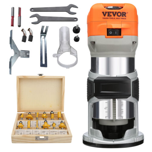 VEVOR 6 Speed 30000RPM Wood Trimmer Router Wood Router Tool 800W for Woodworking