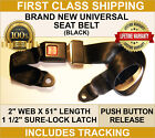 SEAT BELT SAFETY LAP BELTS ADJUSTABLE UNIVERSAL BUCKLE REPLACEMENT (NEW) 2 POINT (For: Volkswagen G60)