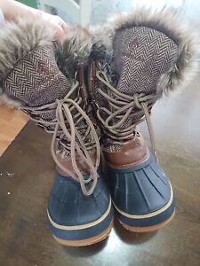 Dream Pairs Thinsulate Style NO : -1  Snow Brown Boots Women Girls Size 13