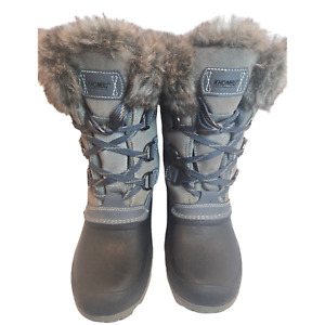Khombu Slope Women's Waterproof Gray Winter Boots Size 9