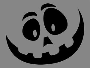 CARVED FACE Halloween Scary Jack O Lantern Pumpkin Fall Vinyl Decal Sticker