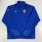Manchester United Soccer Jacket Mens Small Nike Blue Long Sleeve Full Zip Futbol