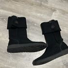 UGG Womens Classic Cardy 5819 Black Pull-On Knit Mid-Calf Snow Boots Size 9