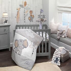 New ListingLambs & Ivy Jungle Safari Elephant 3-Piece Mini Crib Bedding Set - Gray/White