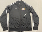 M40 ADIDAS NBA Los Angeles Lakers Full Zip Black Athletic Track Jacket  MEN'S M