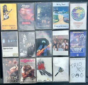50 lot of  1980’s and 90’s Pop & Rock Cassette Tapes