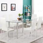 7 Piece Dining Set Furniture Kitchen Room Living Table Set With 6 PU Chairs