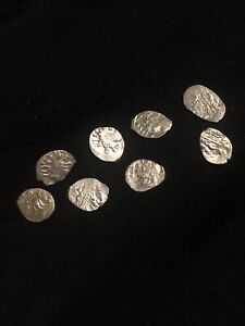 Russian Silver Kopek Coin-Lot Of 8, Boris Godunov, 1598-1605,  .960 Silver-Rare