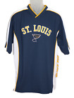 St Louis Blues Jersey Shirt NHL Hockey Size M/L Navy Blue Short Sleeve Lee Sport