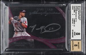 2014 Topps Five Star Mookie Betts Silver Signatures Purple Auto RC /25 BGS8 PMJS