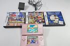 New ListingNintendo DS Lite Handheld Gaming Console Pink USG-001  With Games Mario Party