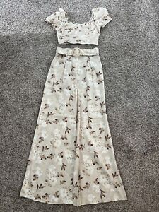 NWT House Of Harlow 1960 2 Piece Set Wide Leg Pants With Crop Tank Top Size 0 XS