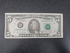 1988 5$ Dollar Bill in Excellent condition
