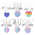 BFF Necklace Best Friends Gift 3 Pendants Magnetic Matching Heart Necklace