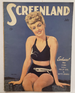 Screenland Magazine July 1943 ~ Betty Grable ~ Carole Landis ~ Joan Crawford