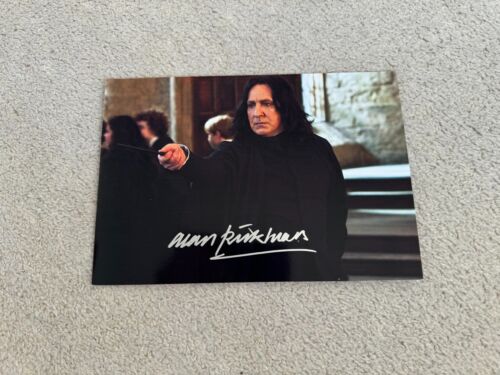 Alan Rickman Severus Snape Harry Potter signed autographed photo coa 6x8 inch