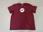 Virginia Tech Hokies Team Issued Maroon Nike Dri-Fit Shirt Size 2XL XXL Football