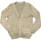 VTG Windham Pointe Cardigan Sweater Men's Size L Brown Check