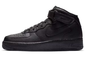 New Nike Air Force 1 Mid '07 Triple Black Mens Size 9.5 CW2289-001