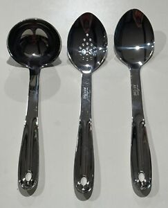 New Listing3 Pc. All-Clad Kitchen Utensil Set Lot Stainless Steel Spatula Spoon Pasta Ladle