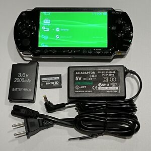 IPS Black Sony PSP 1000 System w/ 64gb Memory Card Bundle