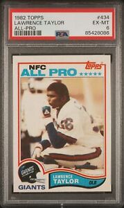1982 TOPPS 434 LAWRENCE TAYLOR ALL-PRO PSA 6