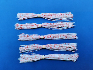 5 silicone Skirt WHITE/RED BLOOD SPOTS  5-BL92 Lure Spinnerbait Buzz jig Tackle