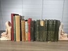 Lot Of 15 Old Antique Vintage Literature Books Worn HC Decor, Dickens - Baum