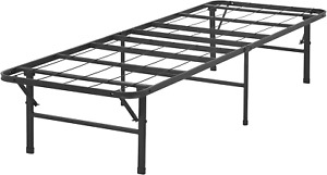Folding Bed Frame Metal Platform Bed Frame Twin Size 14.2 Inch Mattress Foundati