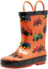 Norty Toddlers Big Kids Boys Girls Waterproof Rubber Rain Boots