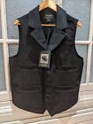 NEW Filson Western Vest Made in USA 100% Mackinaw Wool Large L Charcoal Gray