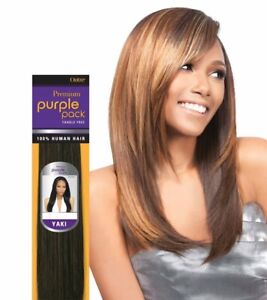 Outre Premium Purple Pack Yaki 100% Human Hair (10