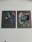 New ListingCaptain America & Thor 2023 Marvel Fleer Ultra Midnight Sons Base Medallion Card