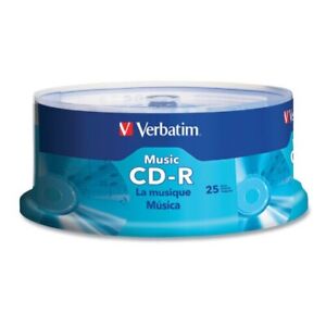 Verbatim Music CD-R 80 Min 40x Speed 700 MB 25 Pack Spindle CD