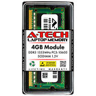 4GB STICK SODIMM DDR3 NON-ECC PC3-10600 1333MHz 1333 MHz DDR-3 4G 4 g Ram Memory