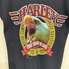 Vintage Harley Davidson Thermal 3D Emblem Shirt Large Waffle Eagle Too Tough