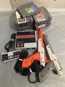 Retron NES GAME SYSTEM Bundle Console 13 Game Bundle And 2 Zappers Lot